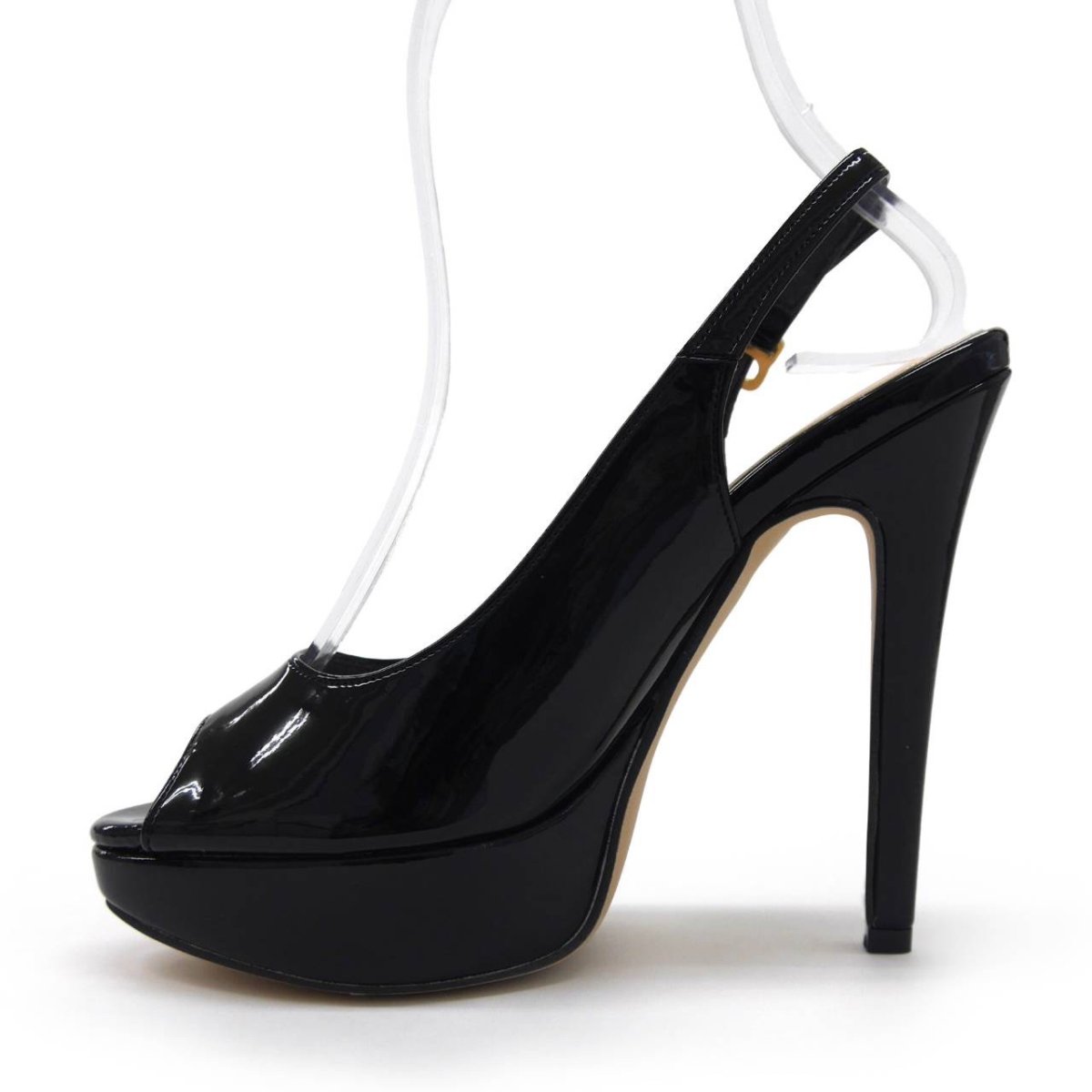 画像4: [靴]13cmヒール・ピープトゥ・ハイヒール・バックストラップ・パンプス・サンダル[送料無料] (4)